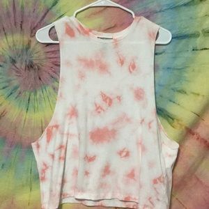 forever 21 coral tie dye muscle tank